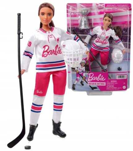 BARBIE Muñeca morena de jugador de hockey de deportes